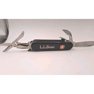 L.L.Bean Wenger Swiss Sportsman Army Knife 9 Tools Black